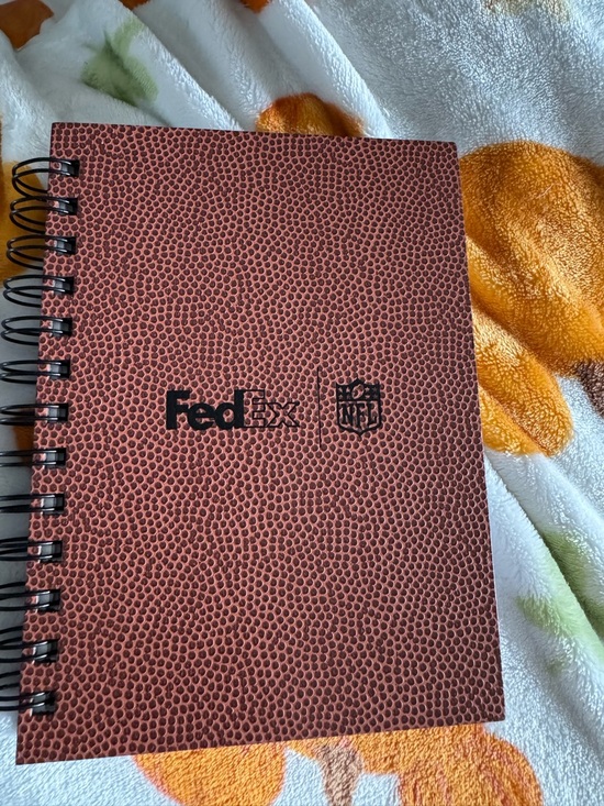 FedEx Other - FedEx NFL Football-Texture Spiral Notebook - Brown- mini notebook, like new